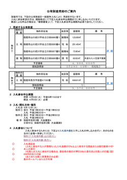 公有財産売却のご案内