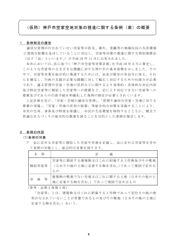 （仮称）神戸市空家空地対策の推進に関する条例（案）の概要