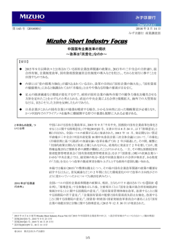 Mizuho Short Industry Focus