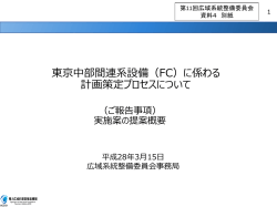 東京中部間連系設備（FC）に係わる 計画策定プロセスについて