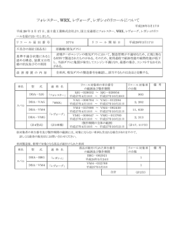 フォレスター、WRX、レヴォーグ、レガシィのリコールについて