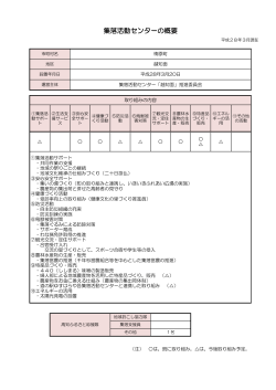 集落活動センターの概要