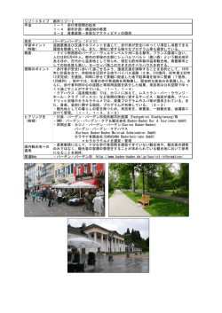 リゾートタイプ 都市リゾート 手法 1－1 歩行者空間の拡充 1－4 都市計画