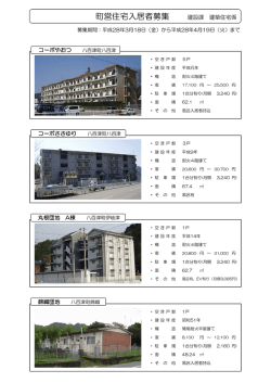 募集住宅 - 八百津町
