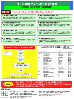 九州地域バイオクラスター 推進協議会