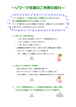 リワーク支援のご利用の流れ（PDF 816 KB）