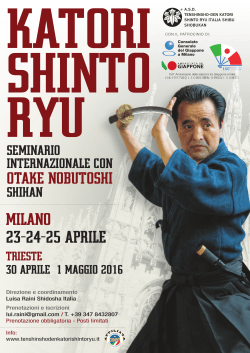 Milano 23-24-25 aprile - Consolato Generale del Giappone a Milano
