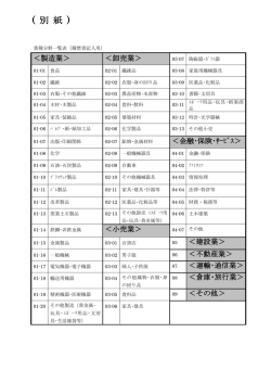 業種分野一覧表（PDFファイル:102.8KB）