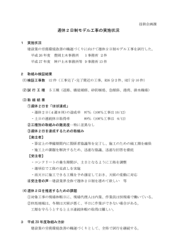 週休2日制モデル工事の実施状況