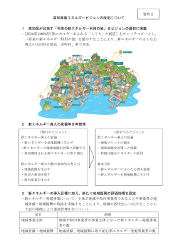 資料2 高知県新エネルギービジョンの改定について[PDF：245KB]