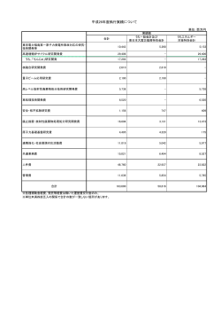 平成26年度執行実績について