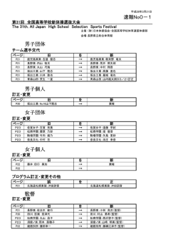 訂正速報No0 男子団体 男子個人 女子団体 女子個人 監督