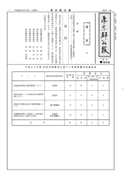 公 告 - 東京都公報
