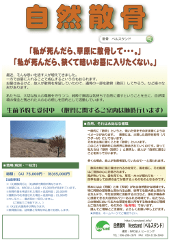 PDF形式散骨のチラシ - （散灰） Verstand（ベルスタンド）