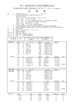 記 録 集 - 長野陸上競技協会 DATA_WEB