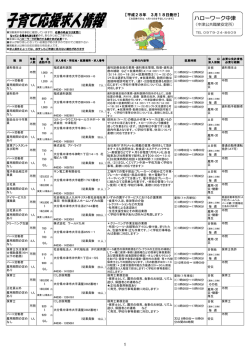 一覧表子育て応援求人3月18日発行[PDF：449KB]
