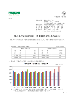 （平成28 年6月期）2