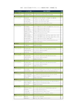 別紙 会津大学先端ICTラボネットワーク機器保守業務 対象機器一覧