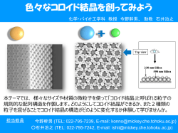色々なコロイド結晶を創ってみよう