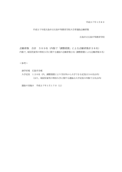 H27年度入学者選抜志願者数