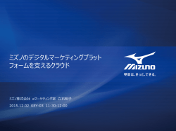 ミズノのデジタルマーケティングプラット フォームを支えるクラウド