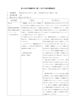 富士吉田市景観計画（案）に対する意見募集結果 1