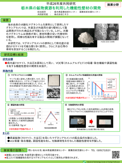 栃木県の鉱物資源を利用した機能性壁材の開発