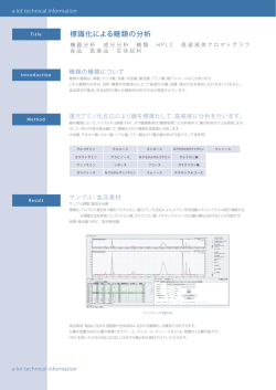 標識化による糖類の分析