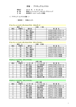 併催 ： アマチュアコンテスト - 中部日本ボールルームダンス連盟