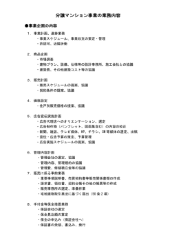 分譲マンションの企画販売代行