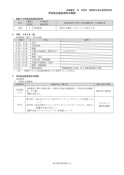 学校独自選抜資料の概要