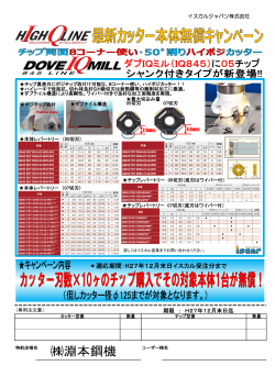 ＊適応期間：H27年12月末日イスカル受注分まで