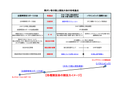 障がい者の陸上競技大会の各相違点について