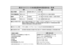 東京スカイツリー(R)地域優遇策申請登録料金一覧表