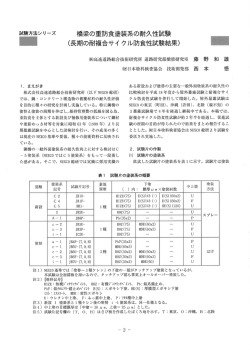 試験方法シリーズ 鴨高速道路総合技林王研究所 道路研究部橋梁研究