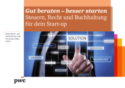 Gut beraten &ndash; besser starten Steuern, Recht und Buchhaltung