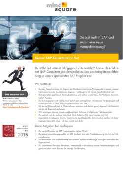 Du bist Profi in SAP und suchst eine neue