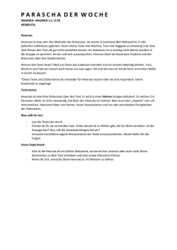 Hewruta zur Parascha Wajikra