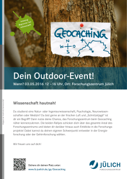 Dein Outdoor-Event! - Forschungszentrum Jülich