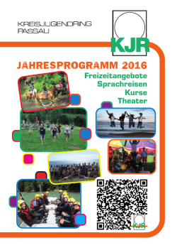 jahresprogramm 2016 - Kreisjugendring Passau