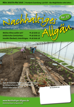 Nr. 17 HIER - Nachhaltiges Allgäu