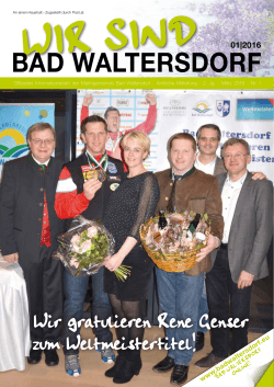 Zeitung herunterladen - Marktgemeinde Bad Waltersdorf