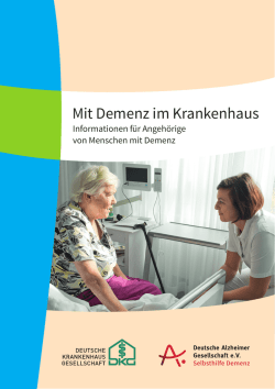 Mit Demenz im Krankenhaus - Deutsche Alzheimer Gesellschaft