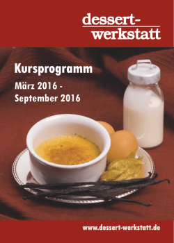 Kursprogramm März 2016 - Dessert