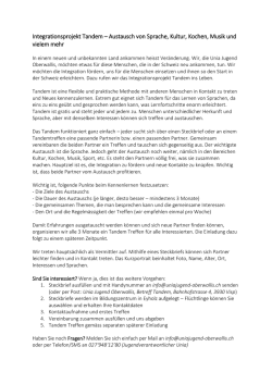 Tandem - Uniajugend Oberwallis