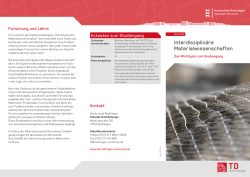 Interdisziplin&auml;re Materialwissenschaften