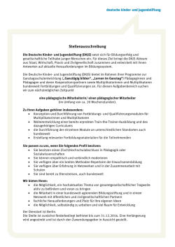 Stellenausschreibung