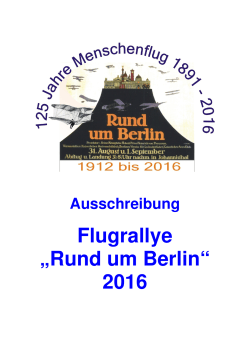 Flugrallye „Rund um Berlin“ 2016