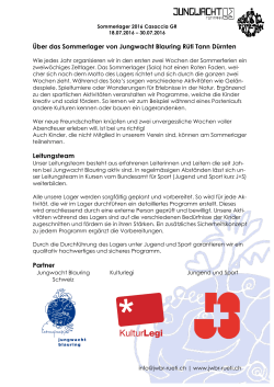 Anmeldung Nachtwanderung - Jungwacht Blauring Rüti-Tann