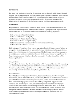 Datenschutz - Bechert Haustechnik GmbH